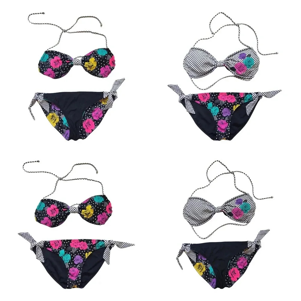 4 in 1 Bikini Set Mix & Match 2pc Swimsuit Size M